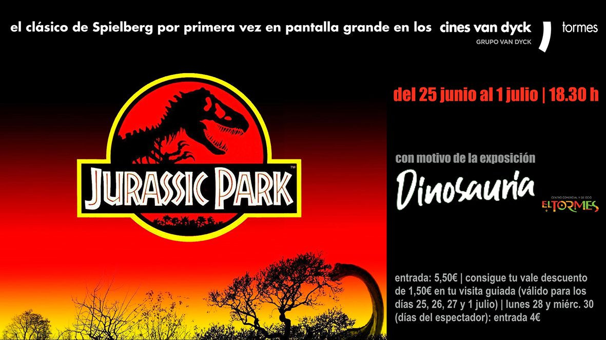 Parque Jurásico vuelve por unos días a la pantalla grande en los cines